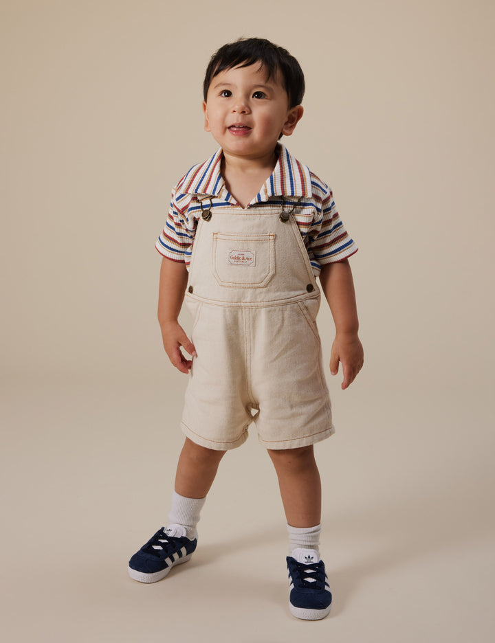 Goldie + Ace Burton Denim Overalls Oat