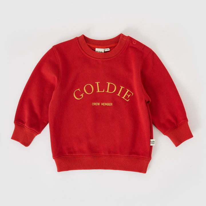 Goldie + Ace Goldie Crew Embroidered Sweater