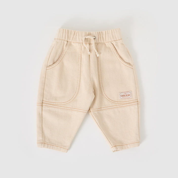 Goldie + Ace Drew Denim Pocket Pant Oat