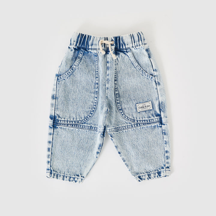 Goldie + Ace Drew Denim Pocket Pant Light Denim