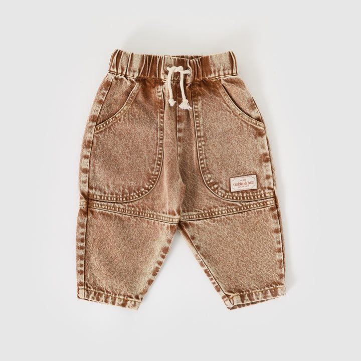 Goldie + Ace Drew Denim Pocket Pant Brown