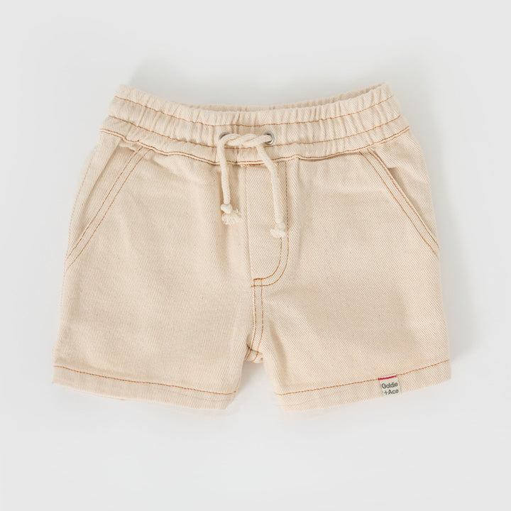 Goldie + Ace Noah Denim Shorts Oat