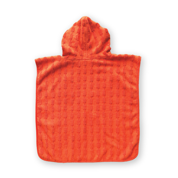 Grown Terry Towelling Poncho - Rosso