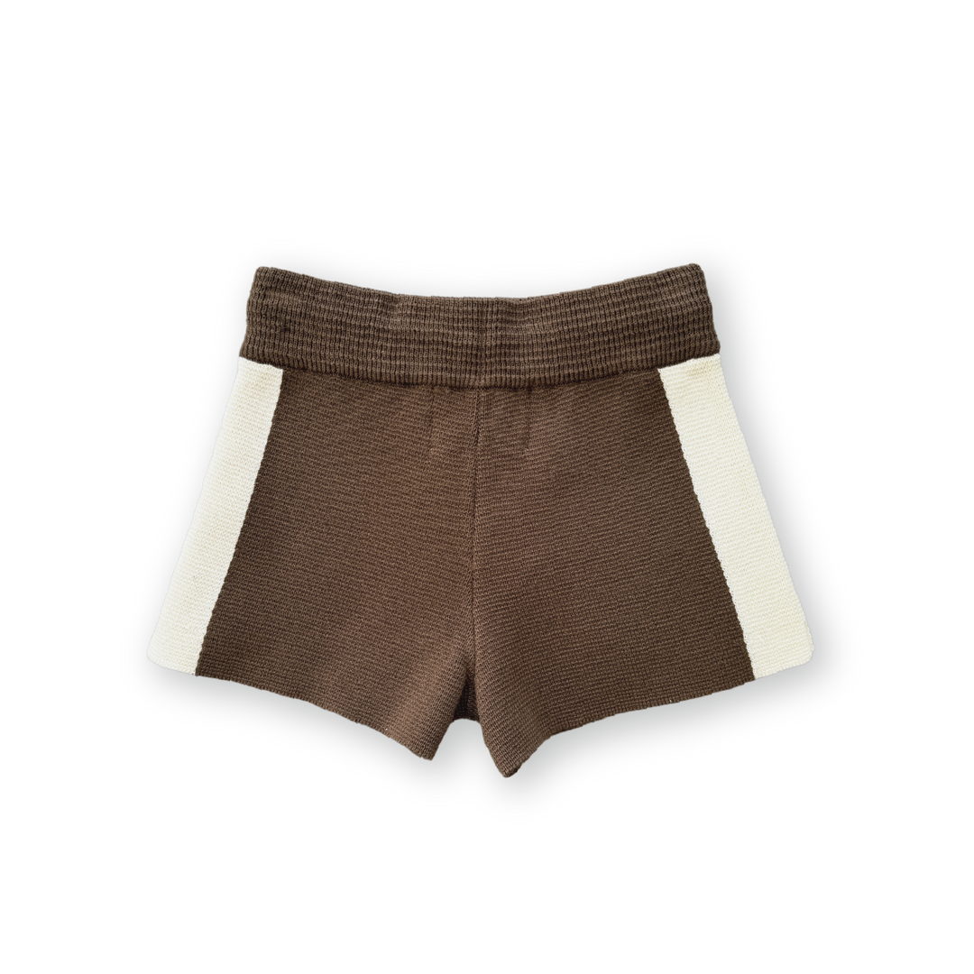 Grown Milano Knitted Shorts - Cafe