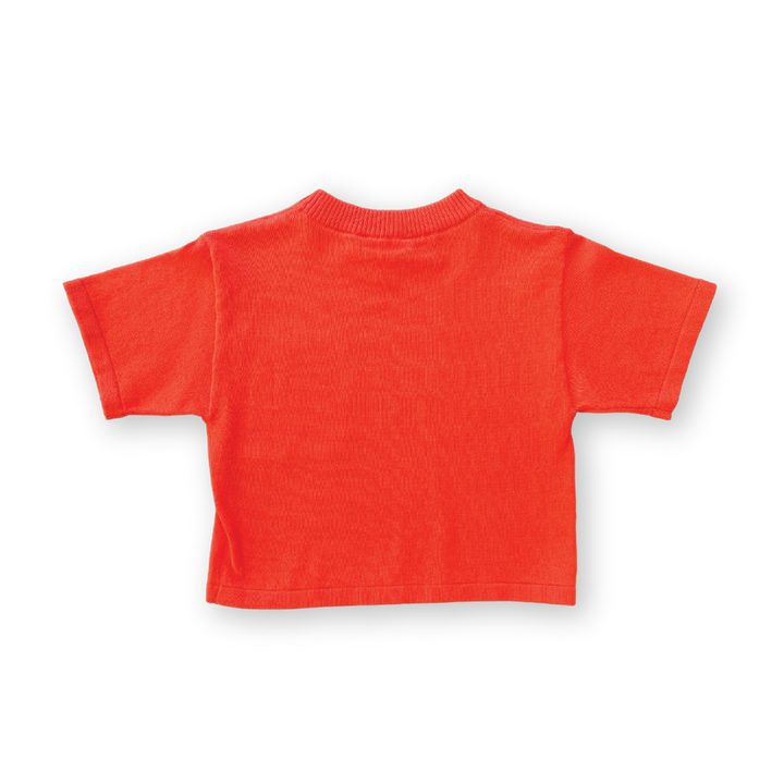 Grown Knitted Pocket Tee - Rosso