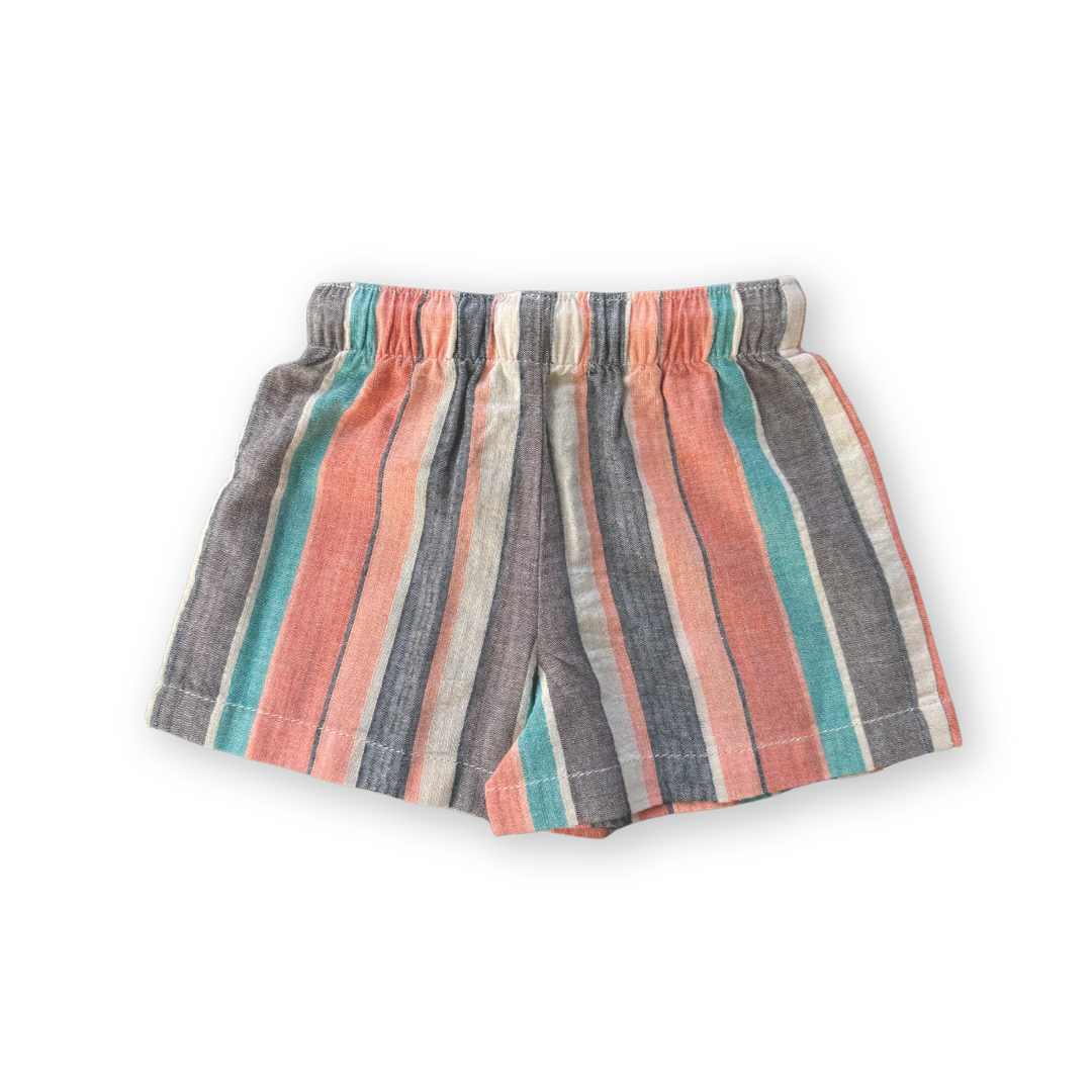 Grown Summer Stripe Cotton Short