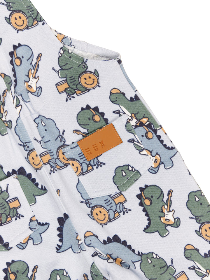 Huxbaby Dino Band Overall - Slate