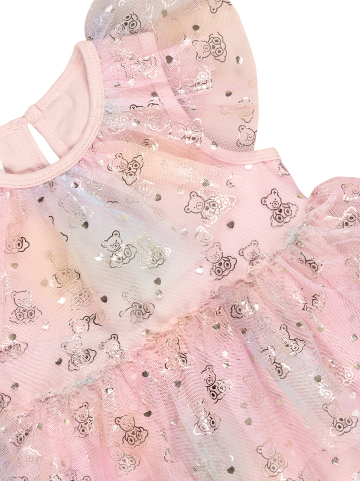 Huxbaby Cloud Bear Tiered Party Dress