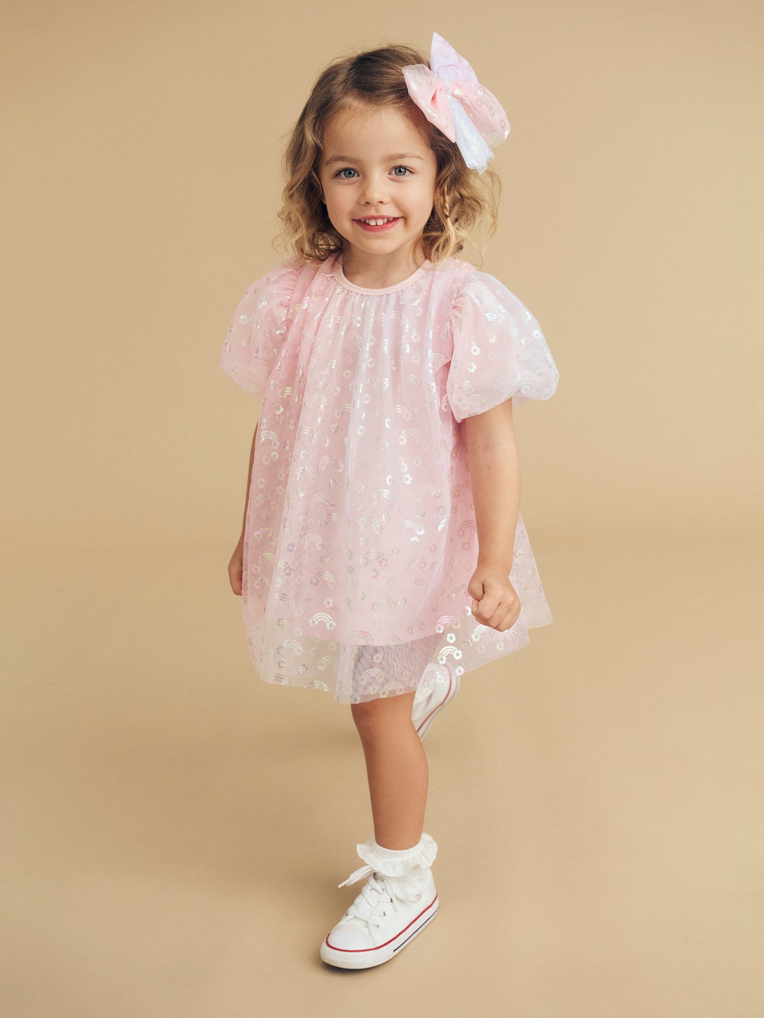 Huxbaby Rainbow Tulle Party Dress