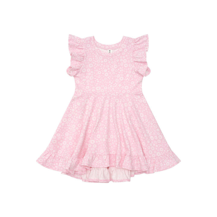 Huxbaby Daisy Seashell Frill Swing Dress - Lilac Mist