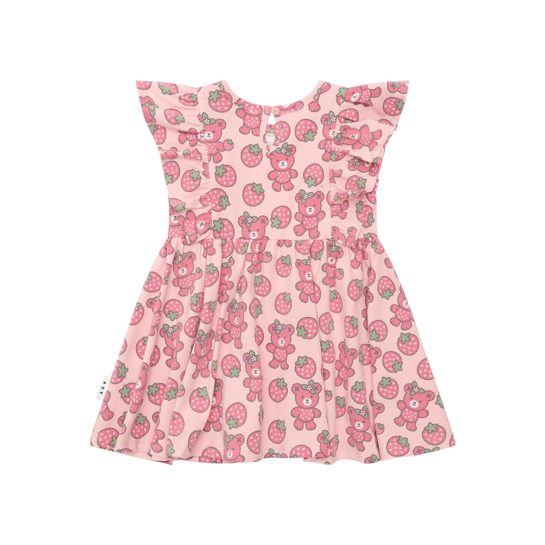 Huxbaby Berry Bear Frill Dress - Candy