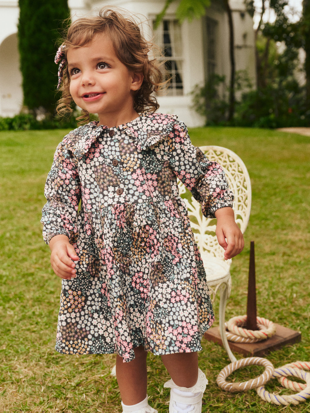 Huxbaby Garden Floral Collar Dress