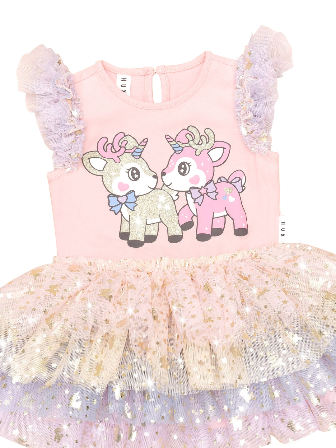 Huxbaby Reindeer Friends Tulle Dress - Candy