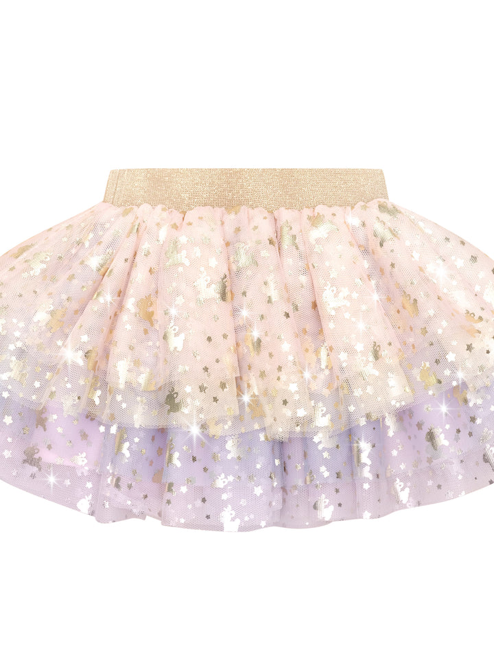 Huxbaby Reindeer Friends Tulle Skirt - Rainbow