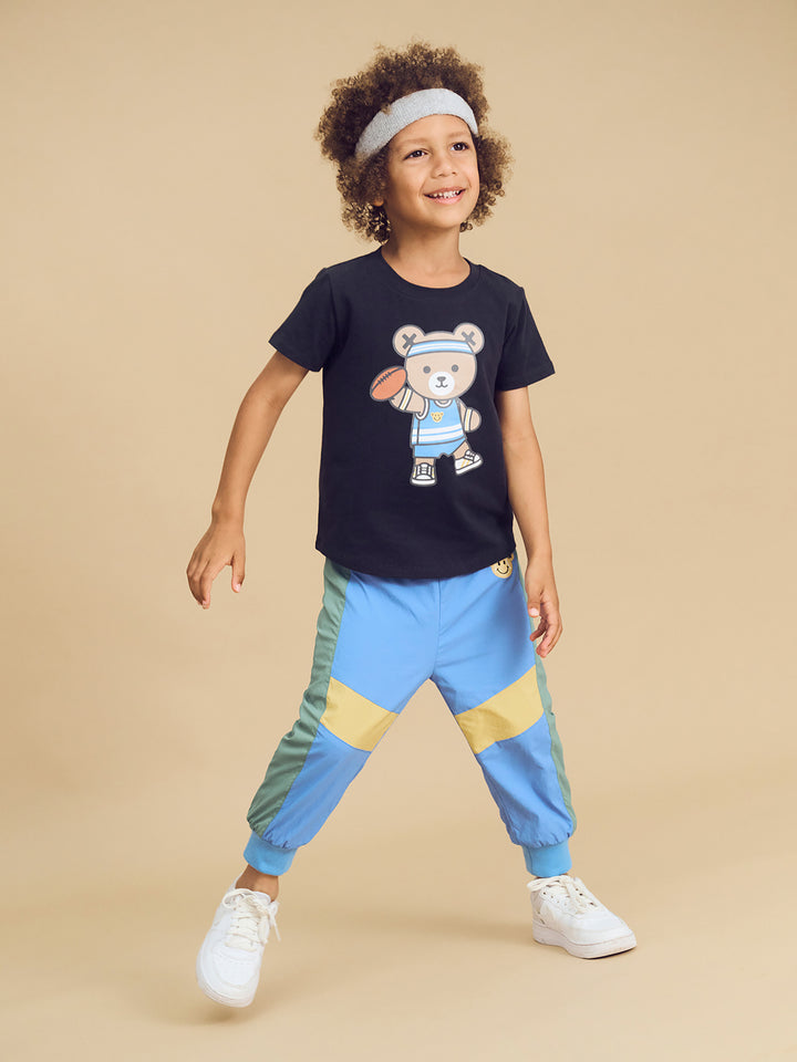 Huxbaby Footy Hux T-Shirt - Soft Black