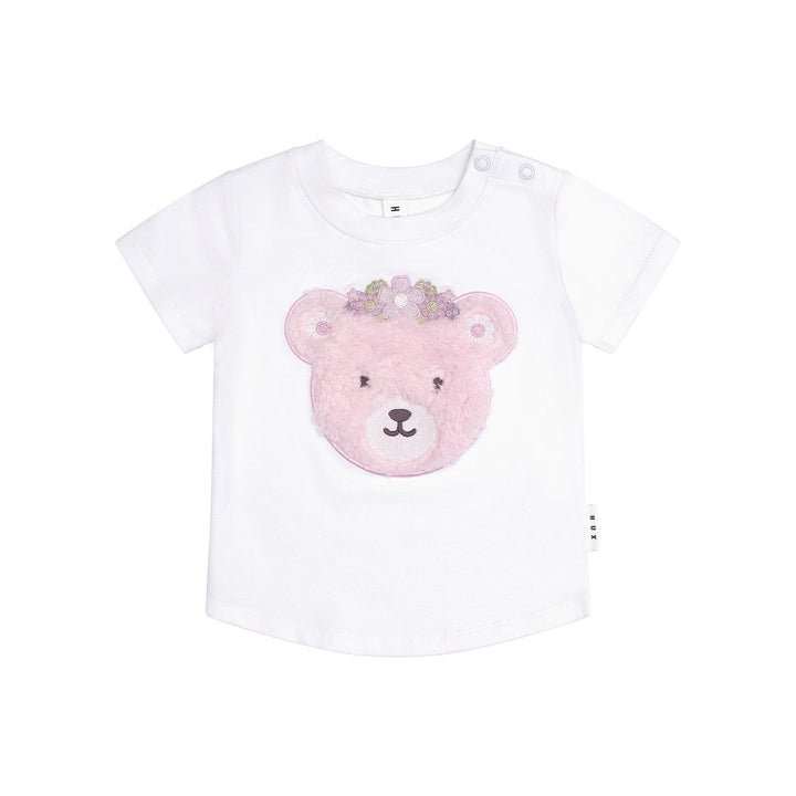 Huxbaby Daisy Furry Bear T-Shirt - White