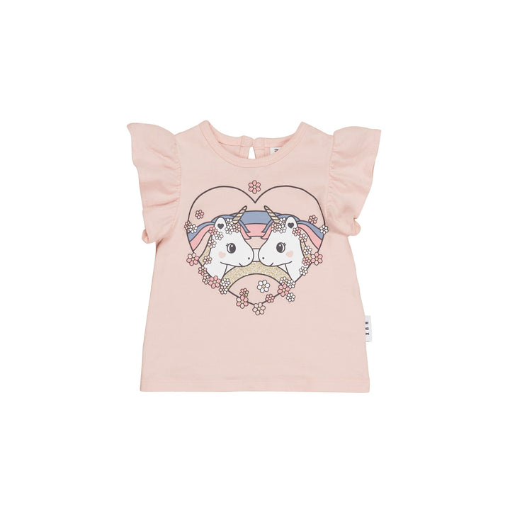 Huxbaby Unicorn Heart Frill T-Shirt