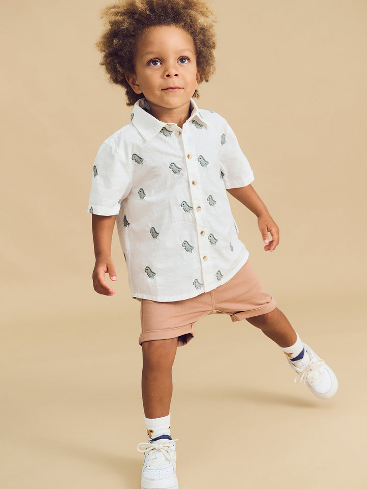 Huxbaby Dino Embroidered Shirt