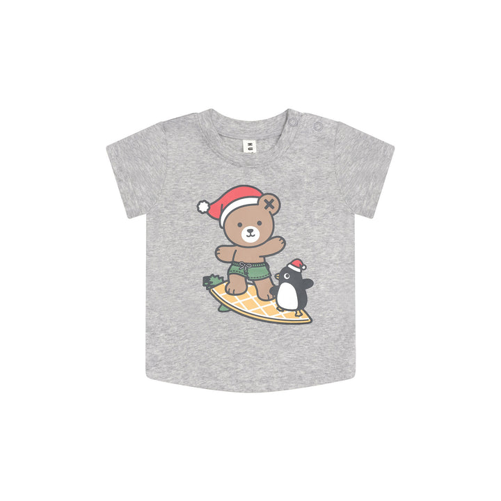 Huxbaby Surfn' Festive Hux T-Shirt  - Grey Marle