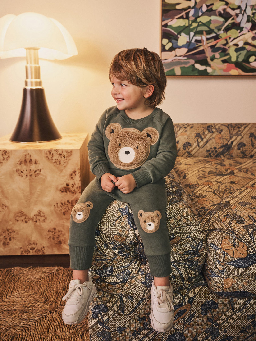 Huxbaby Furry Huxbear Drop Crotch Pant  -Light Spruce