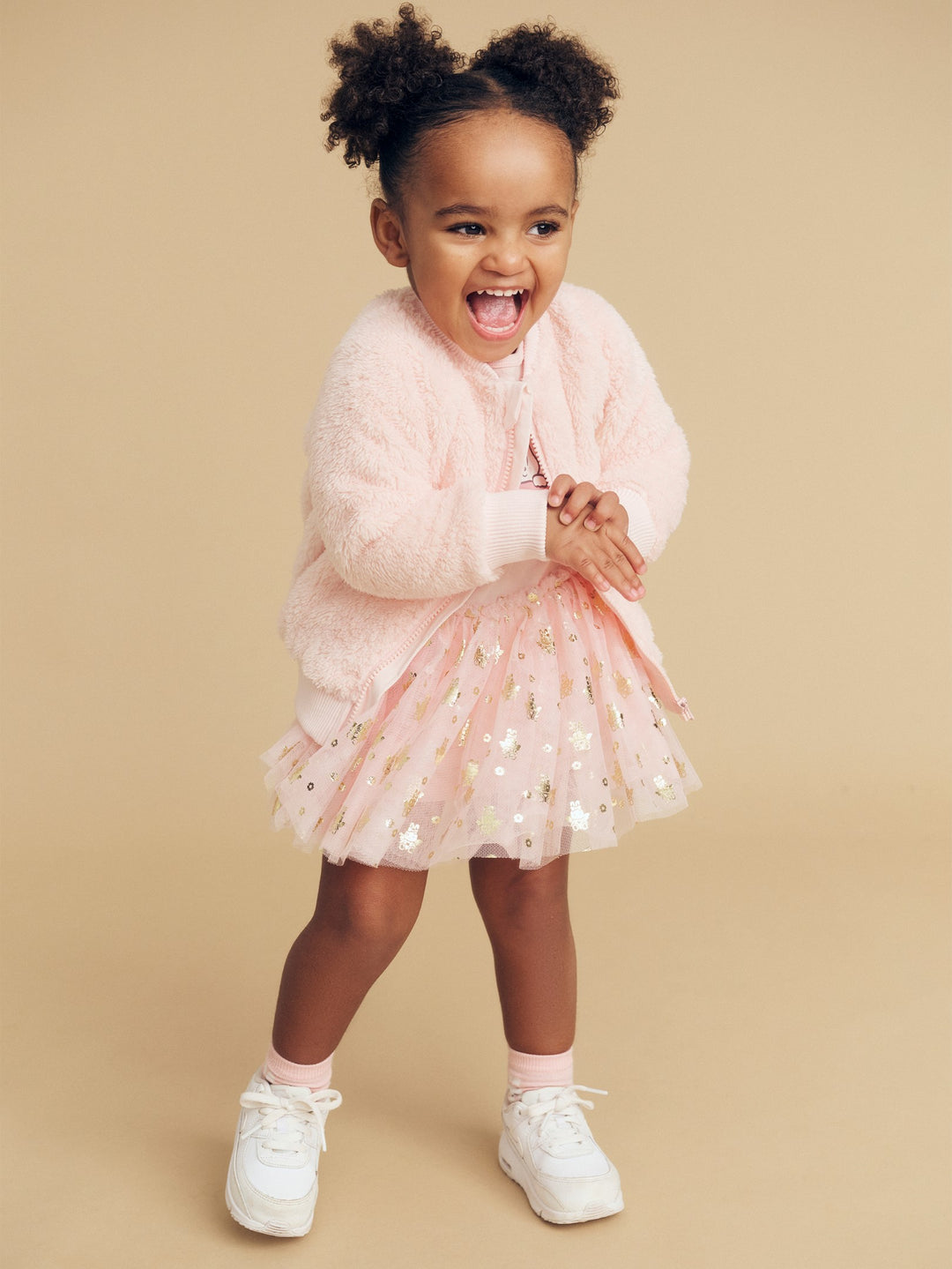 Huxbaby Fairy Bunny Fur Jacket - Pink Pearl