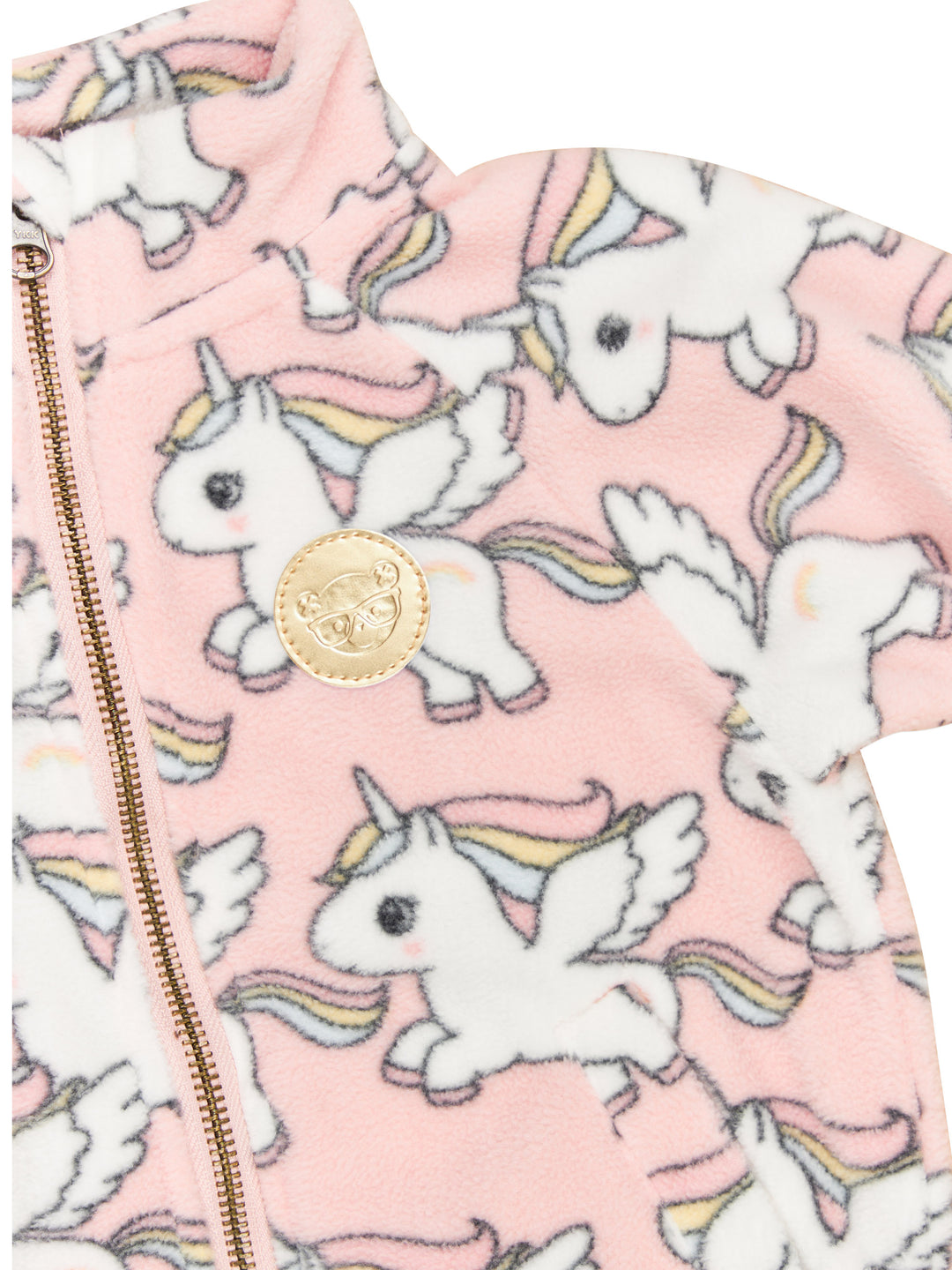 Huxbaby Magical Unicorn Fleece Jacket - Rosebud