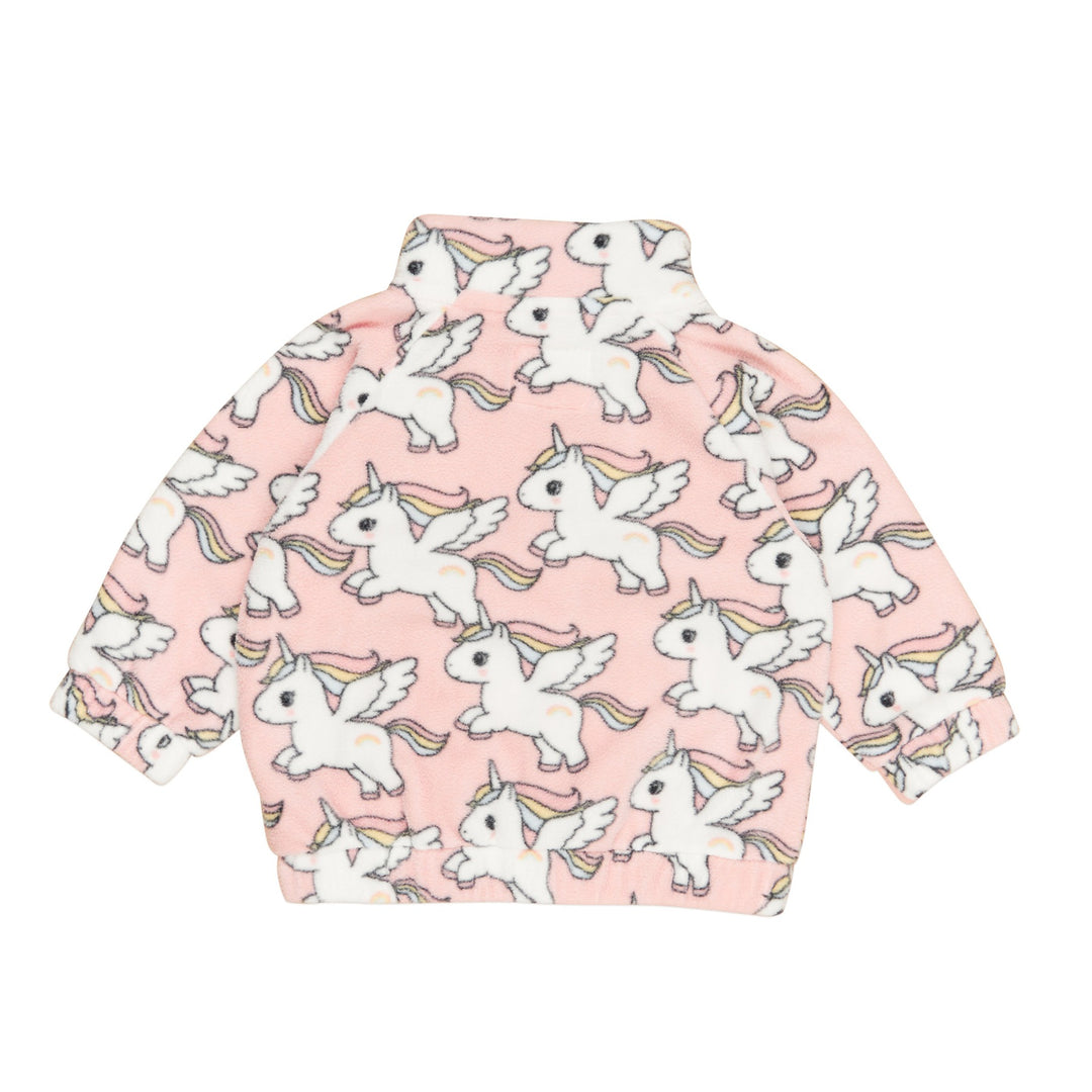 Huxbaby Magical Unicorn Fleece Jacket - Rosebud