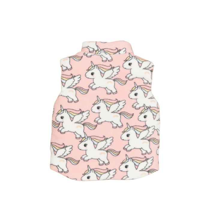 Huxbaby Magical Unicorn Reversible Fleece Vest - Rosebud