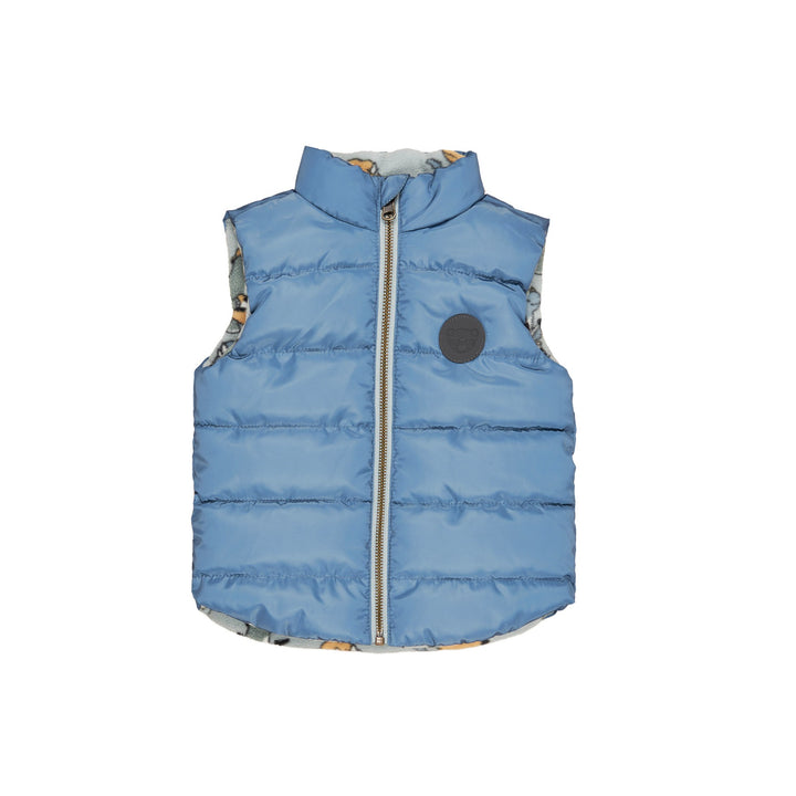 Huxbaby Dino Band Reversible Fleece Vest - Night