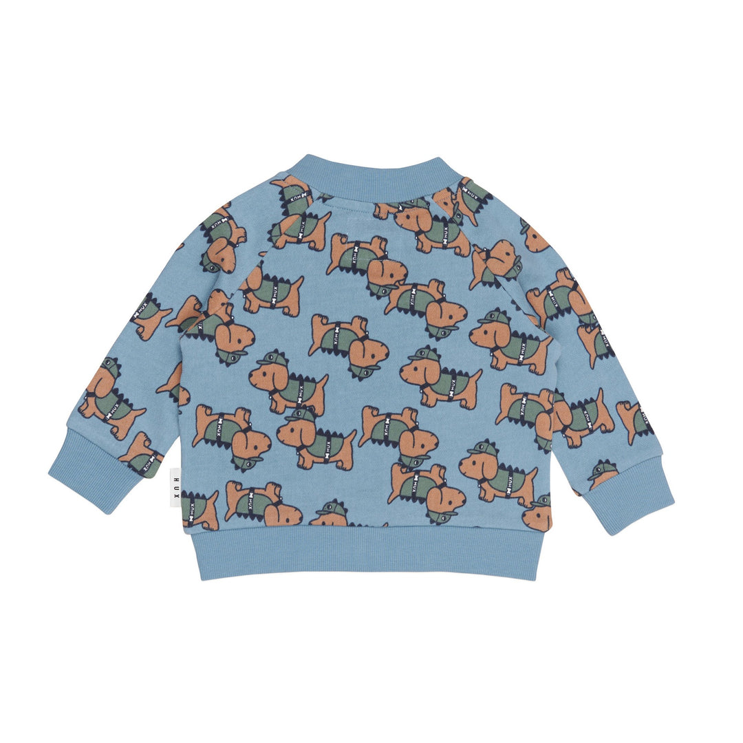 Huxbaby Dino Dog Bomber - Mountain Blue