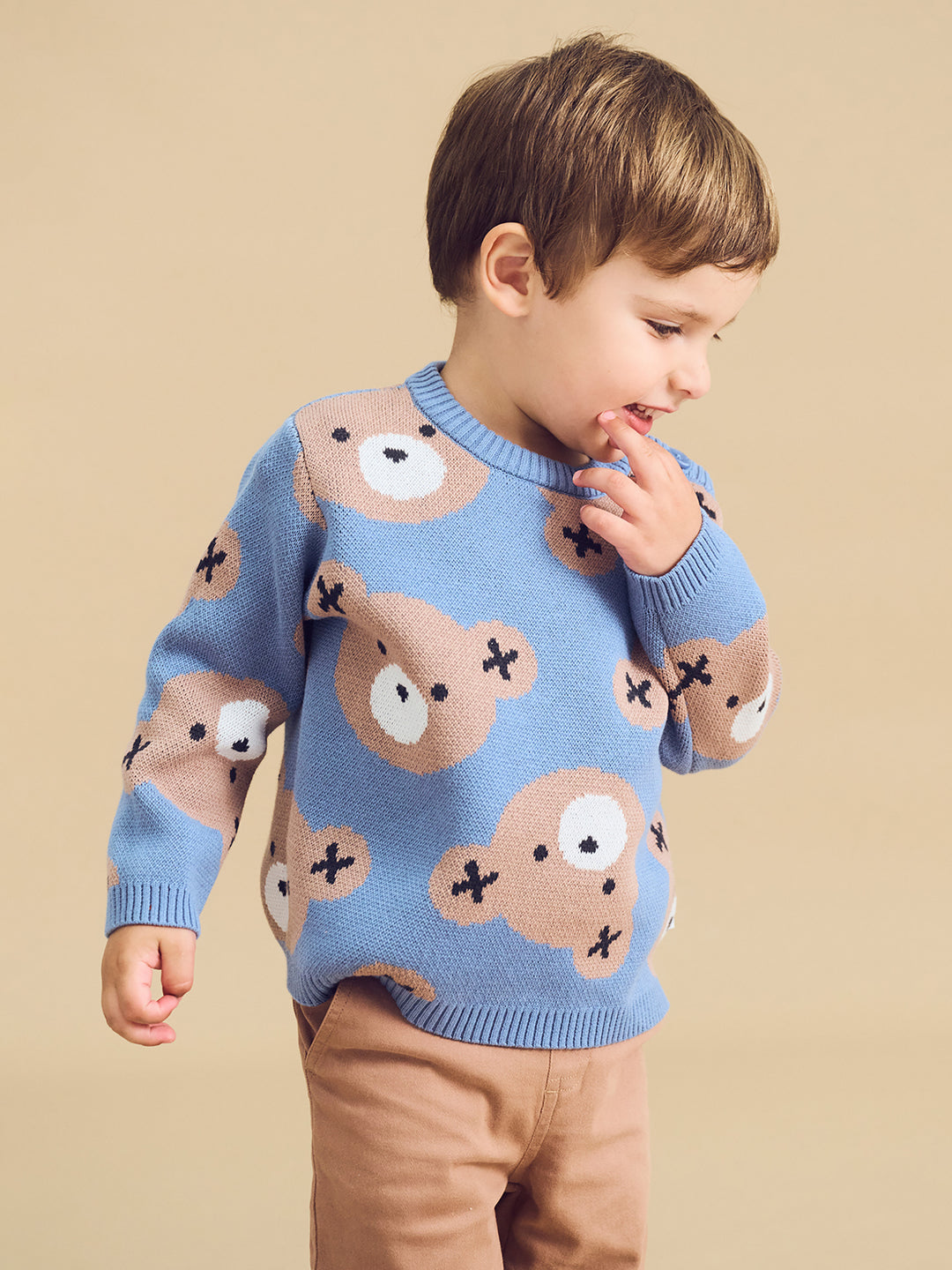 Huxbaby Huxbear Knit Jumper - Cornflower