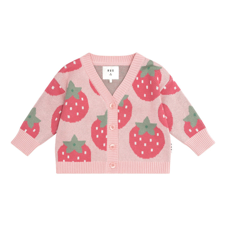 Huxbaby Berry Boxy Cardi - Candy