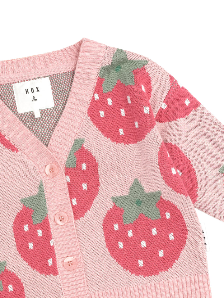 Huxbaby Berry Boxy Cardi - Candy