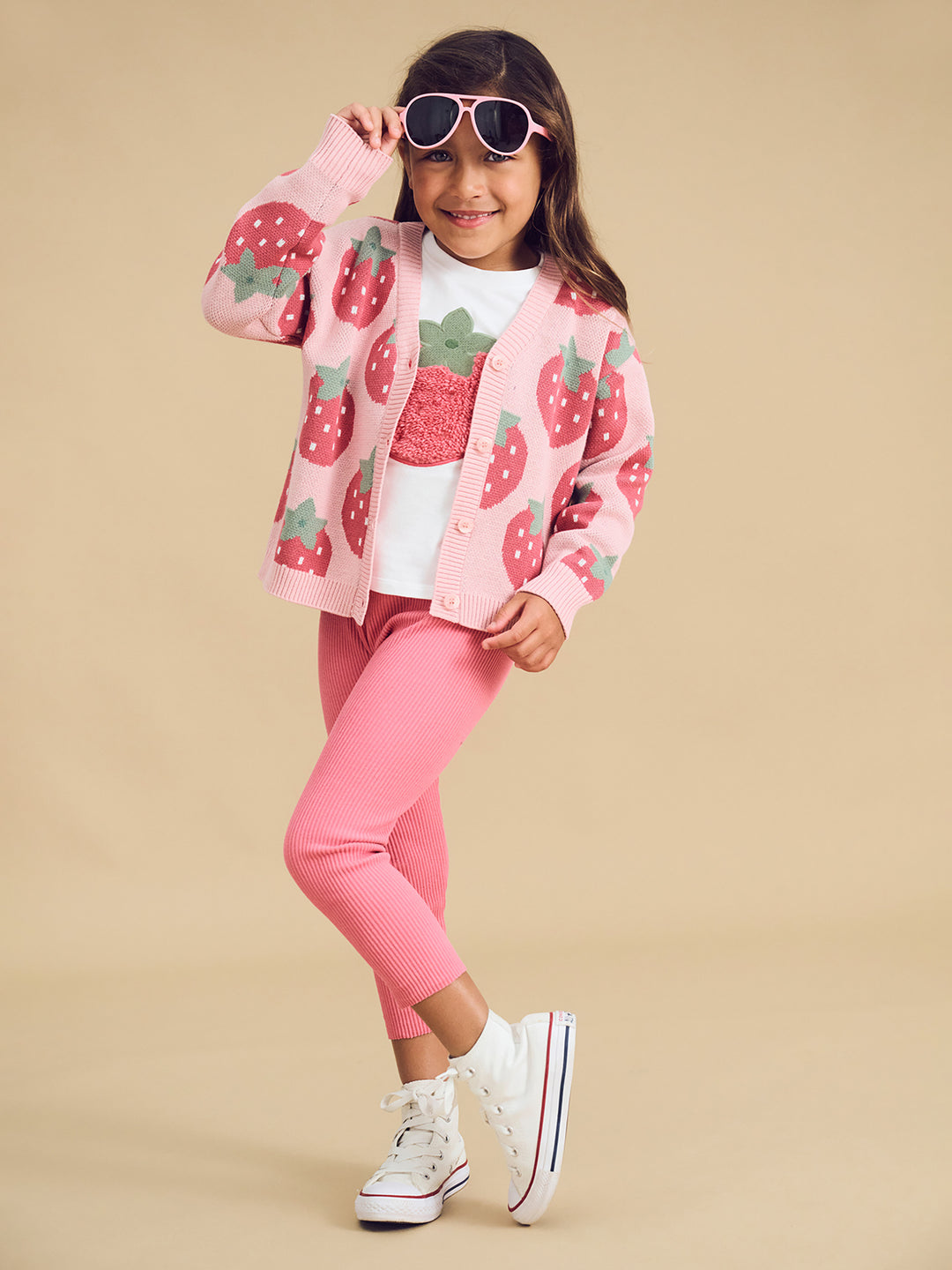 Huxbaby Berry Boxy Cardi - Candy