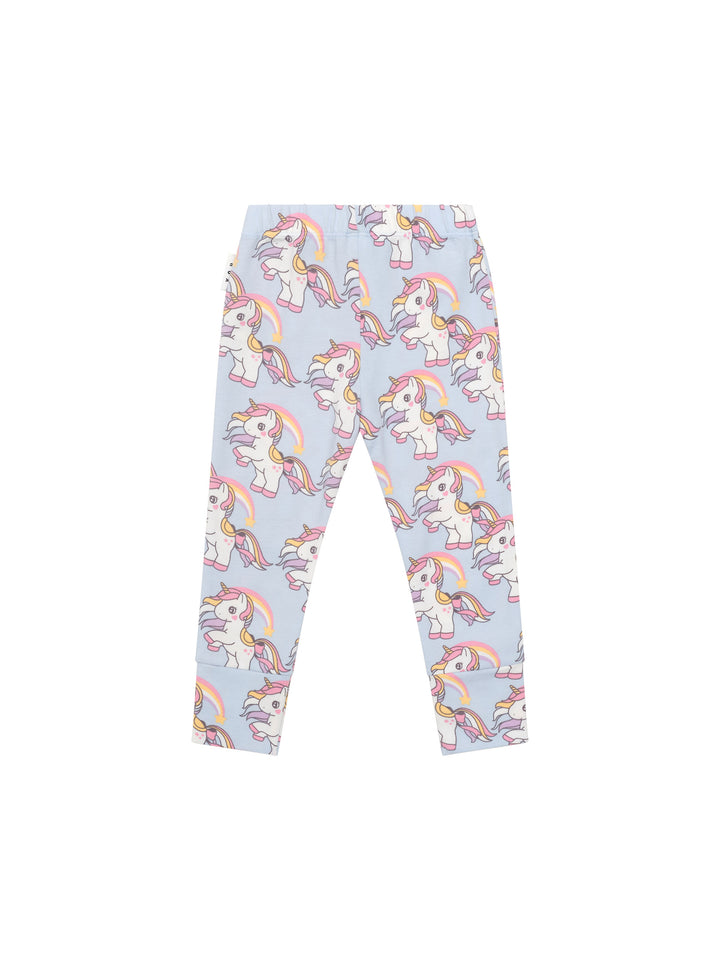 Huxbaby Rainbow Unicorn Legging - Ice Water