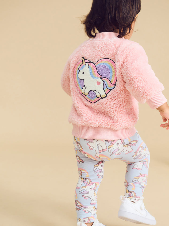 Huxbaby Rainbow Unicorn Legging - Ice Water