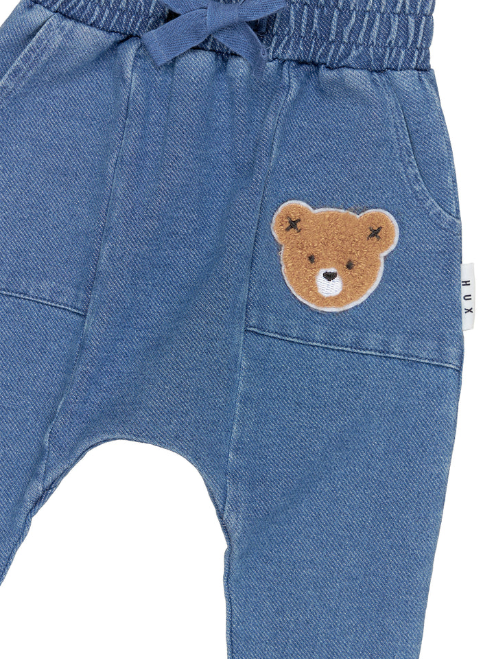 Huxbaby Huxbear Knit Denim Drop Crotch Pant