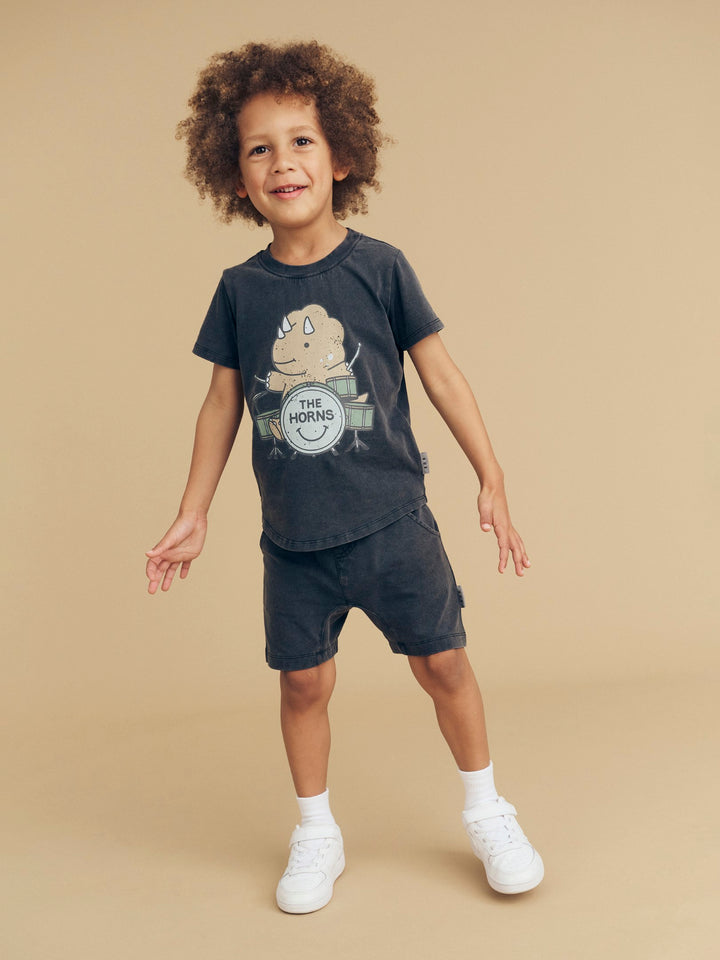 Huxbaby Slouch Short - Washed Black