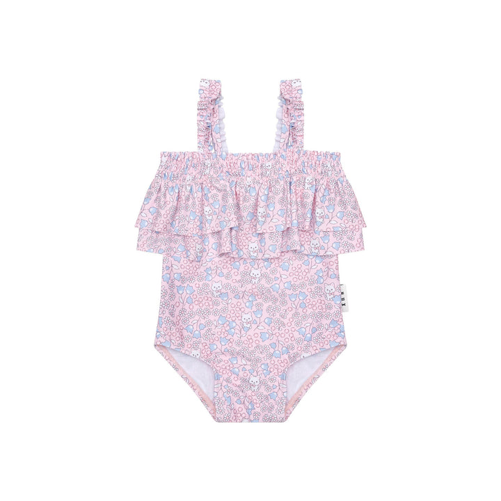 Huxbaby Bluebell Floral Frill Swimsuit