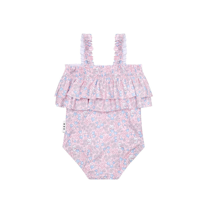 Huxbaby Bluebell Floral Frill Swimsuit