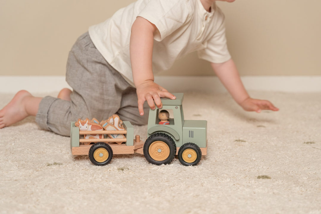 Little Farm Tractor With Trailer