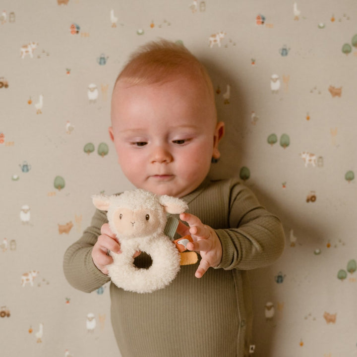 Little Farm Soft Ring Rattle - Sheep