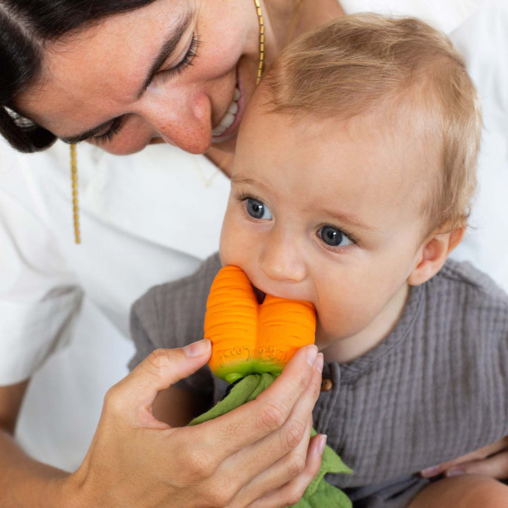 Cathy The Carrot Mini Doudou Teether