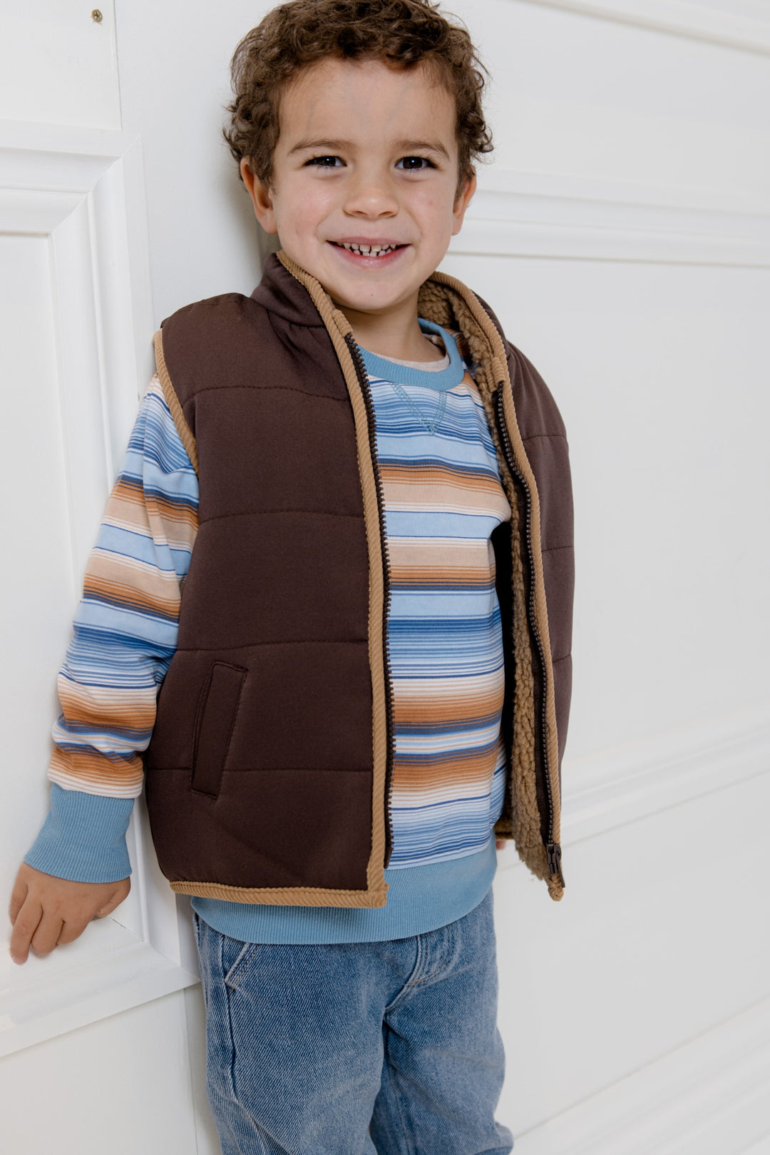 Milky Chocolate Sherpa Vest