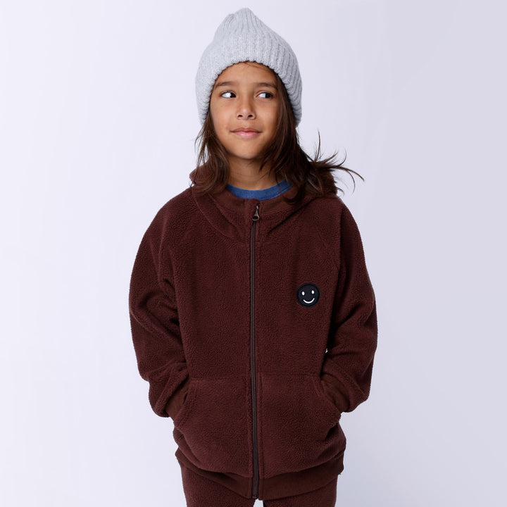 Minti Teddy Zip Up - Chocolate