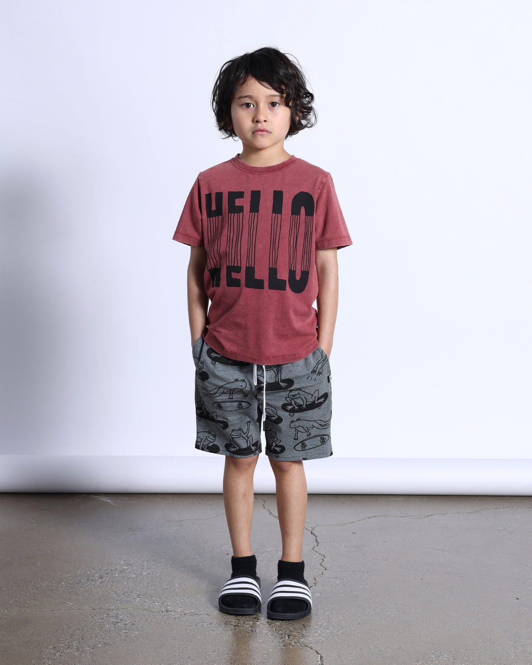 Minti Slinky Hello Tee - Burnt Red Wash