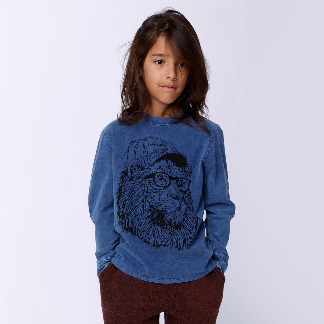 Minti Cool Lion Tee - Midnight Wash