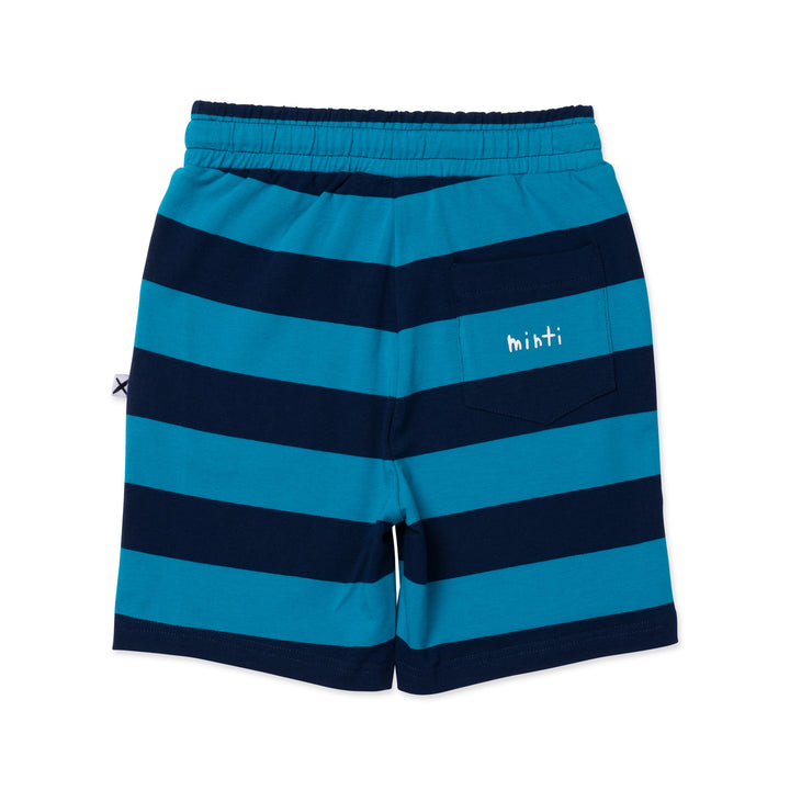 Minti Duo Short - Aqua/Navy Stripe