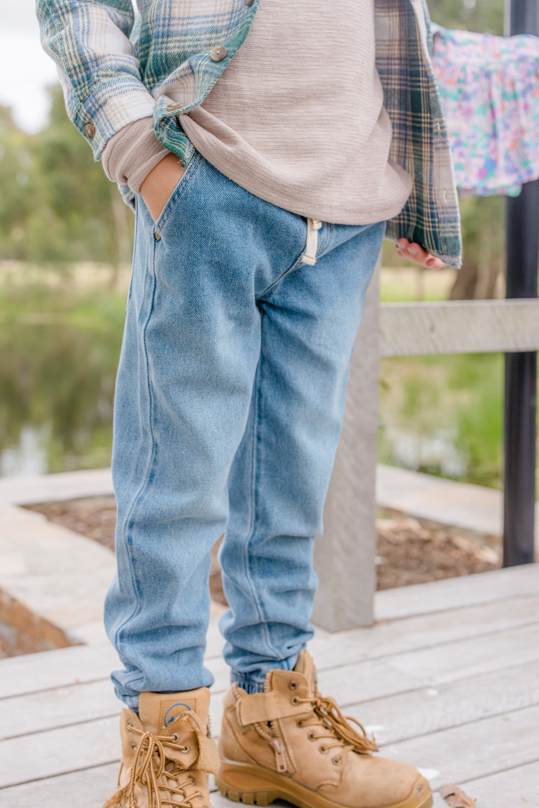 Milky Light Wash Denim Jeans