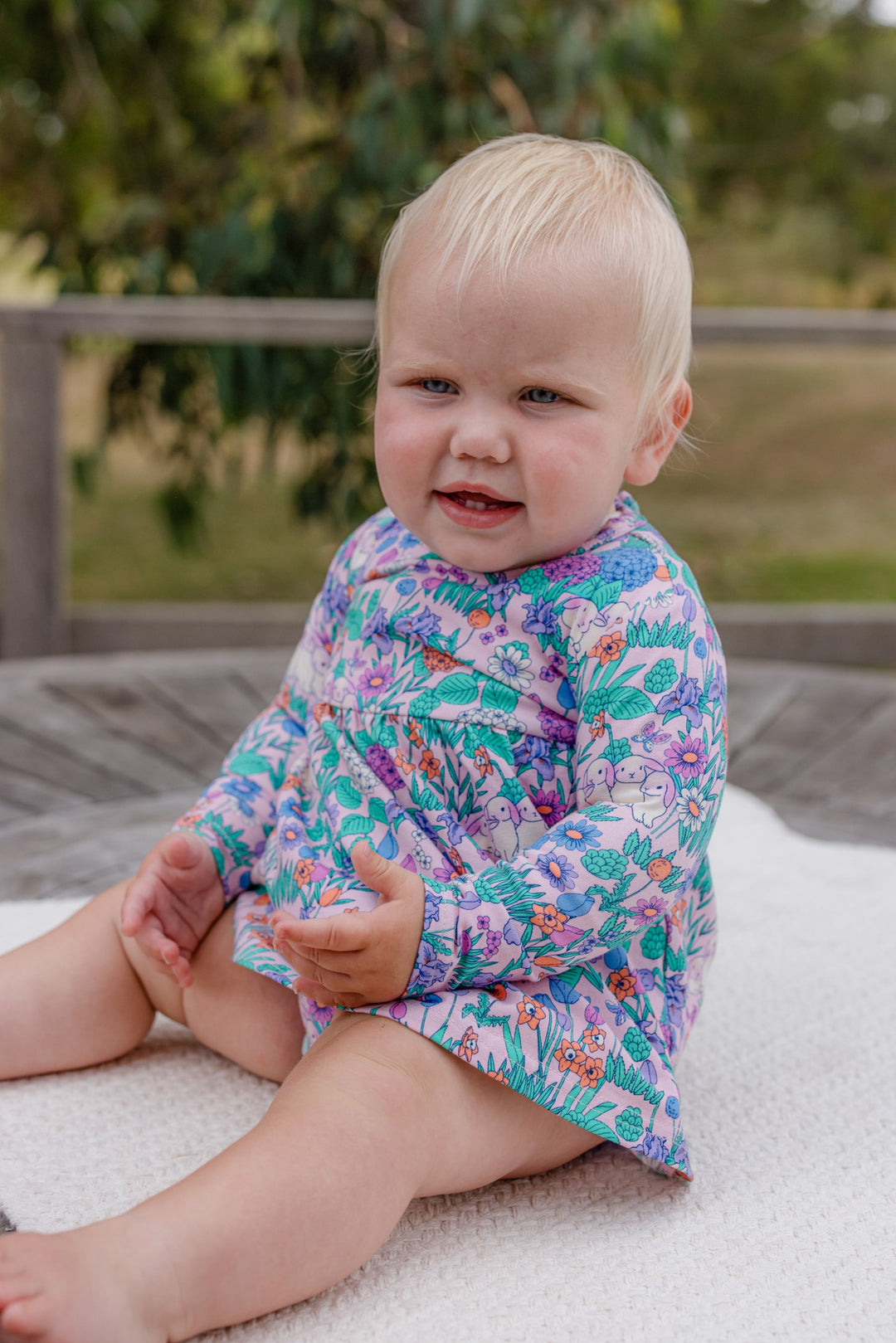 Milky Daffodil Easter Baby Dress